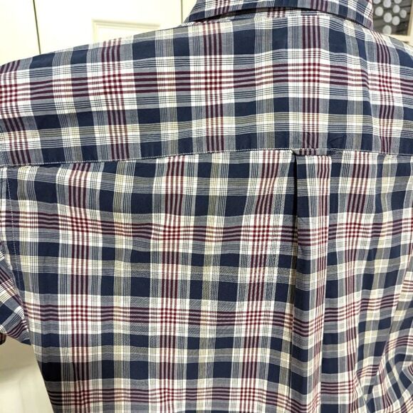 Men's Nautica Plaid Shirt - Short Sleeve Button Down 100% Cotton Shirt - Picture 6 of 11